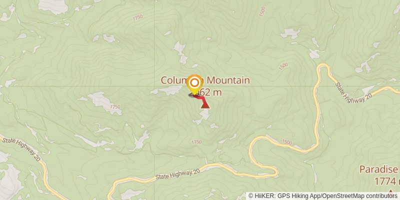 Columbia Mountain Trail spur 1 Map