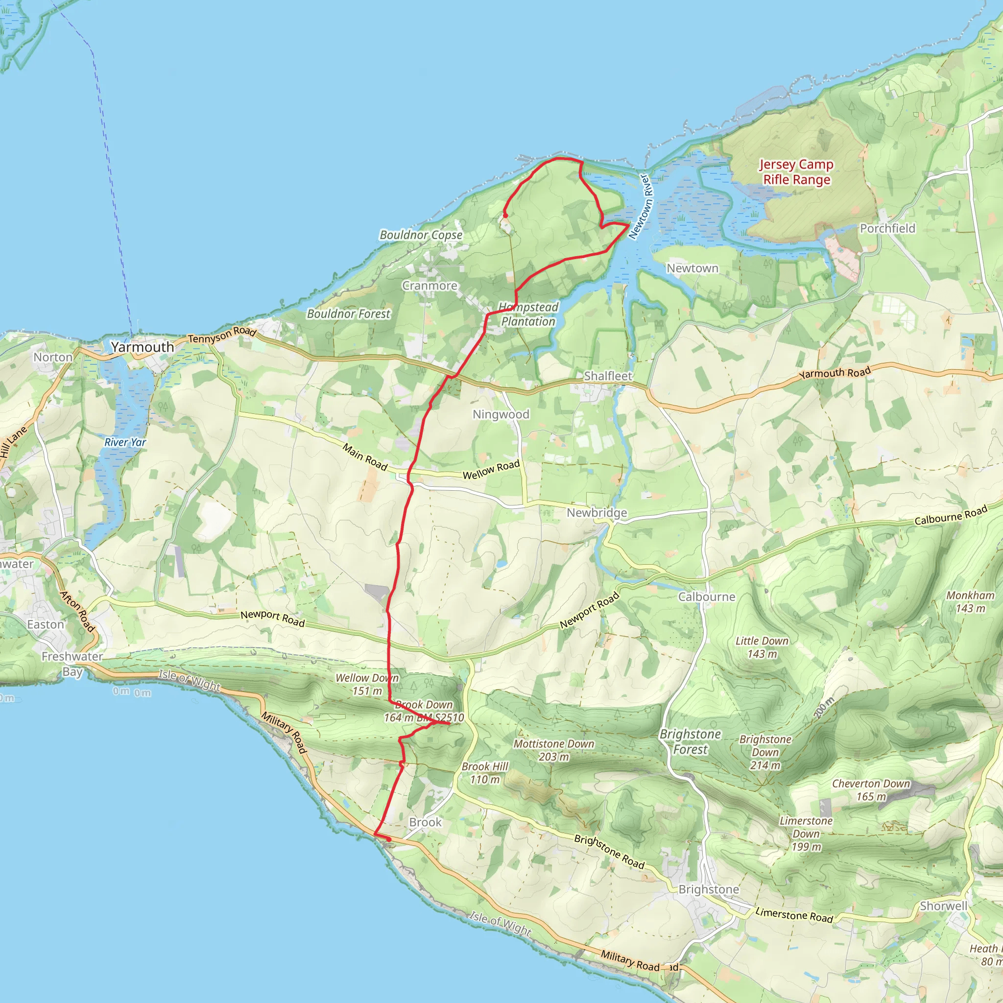 Hamstead Trail mobile static map