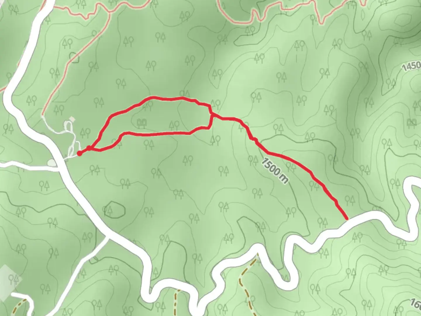 An image depicting the trail Metate - Rock Camp Trail Loop and its surrounding area.