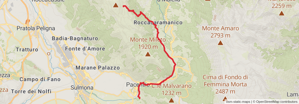 Sentiero Italia - Apennines Section stage 60 Map