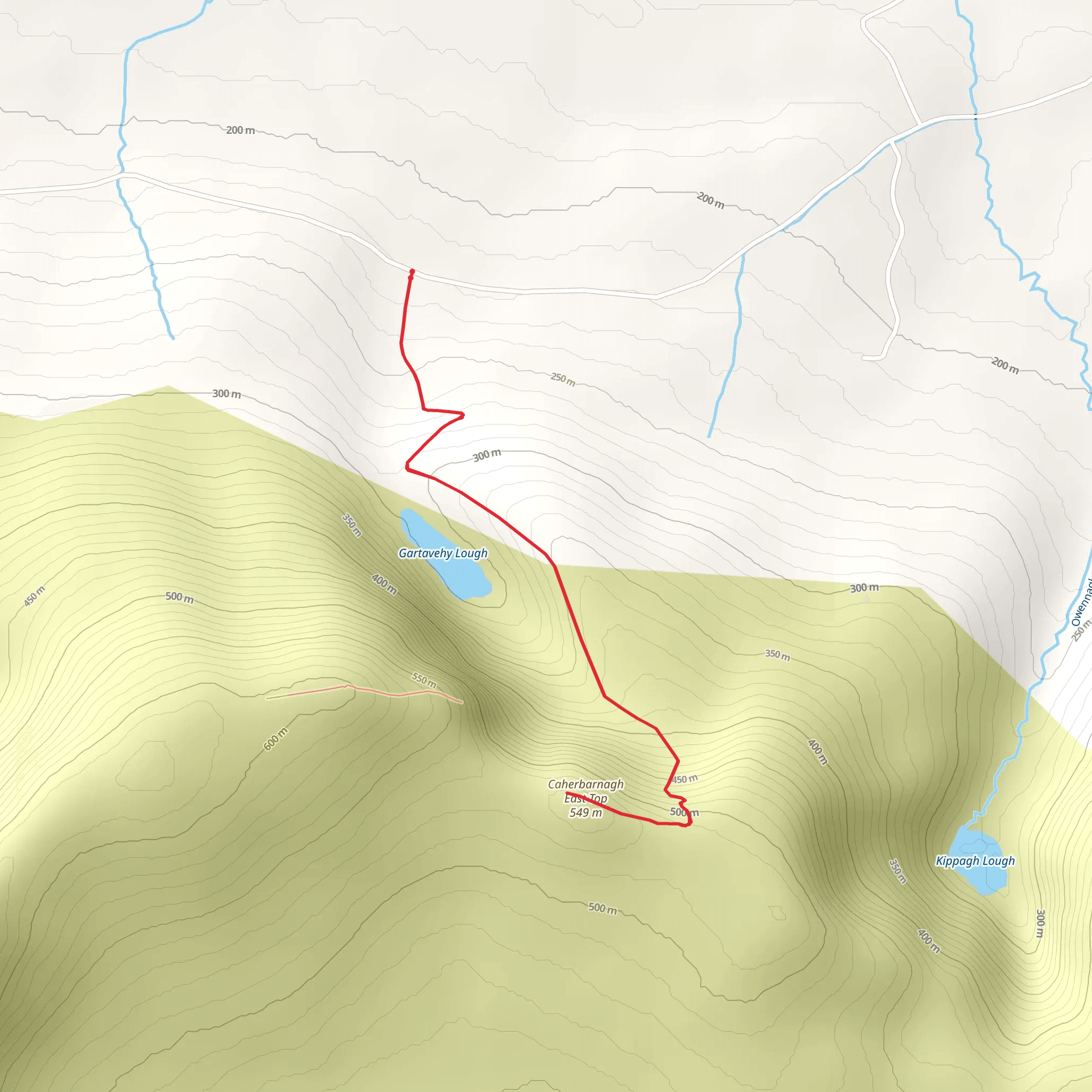Caherbarnagh East Top Walk mobile static map