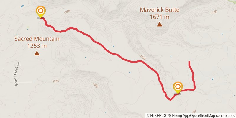 Long Canyon Trail stage 2 Map