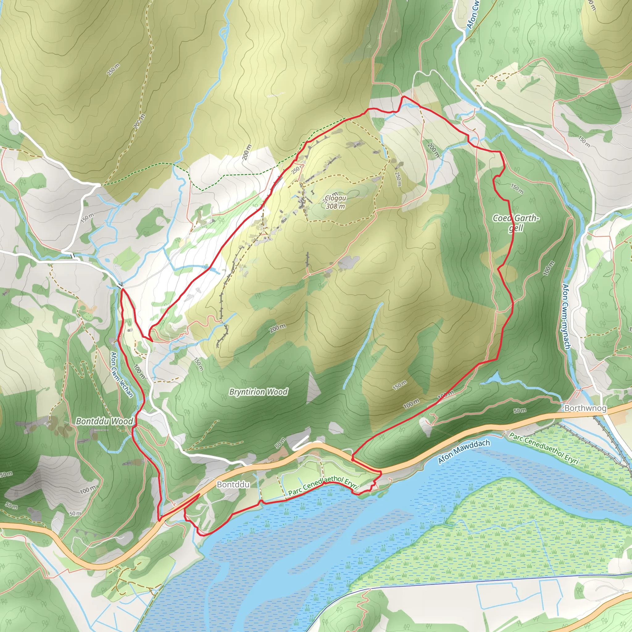 Clogau - Bontddu mobile static map