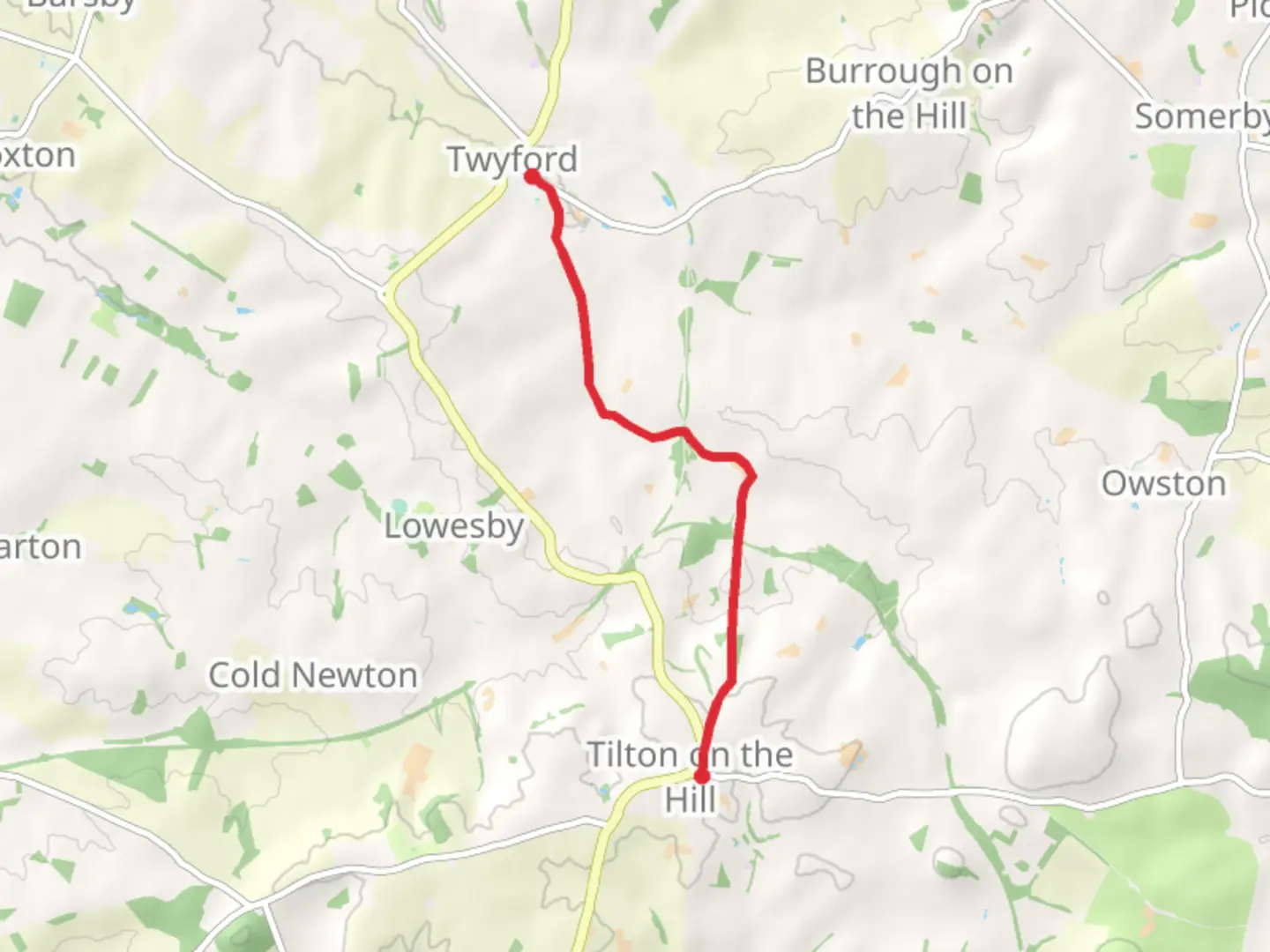 An image depicting the trail John O Gaunt Covert and its surrounding area.