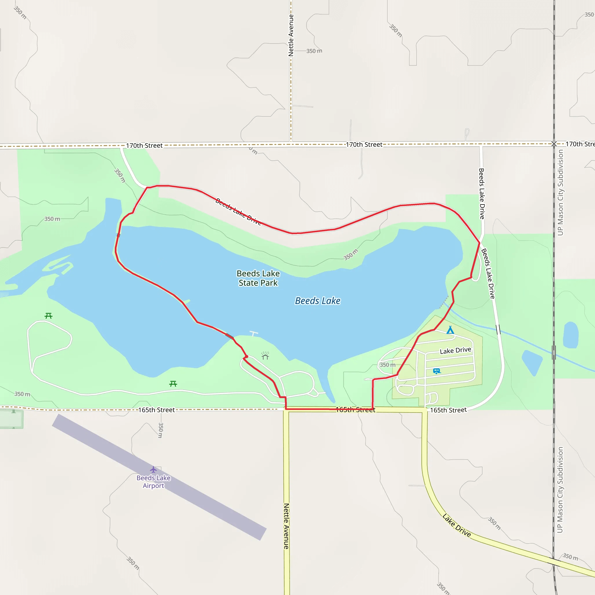 Beeds Lake Loop mobile static map