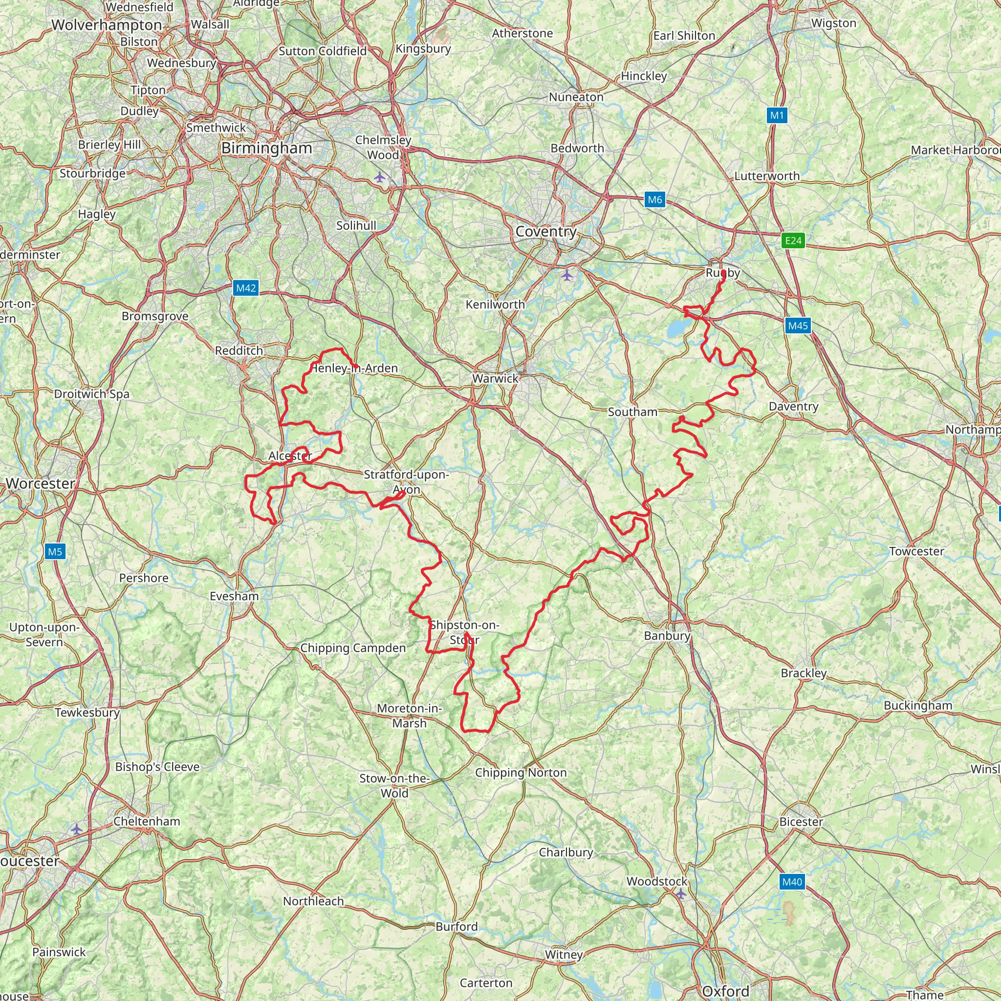 Church2church Walks in Warwickshire mobile static map