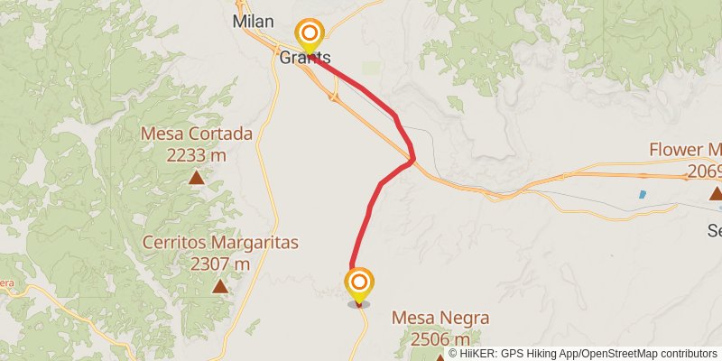 Continental Divide Trail - New Mexico stage 46 Map
