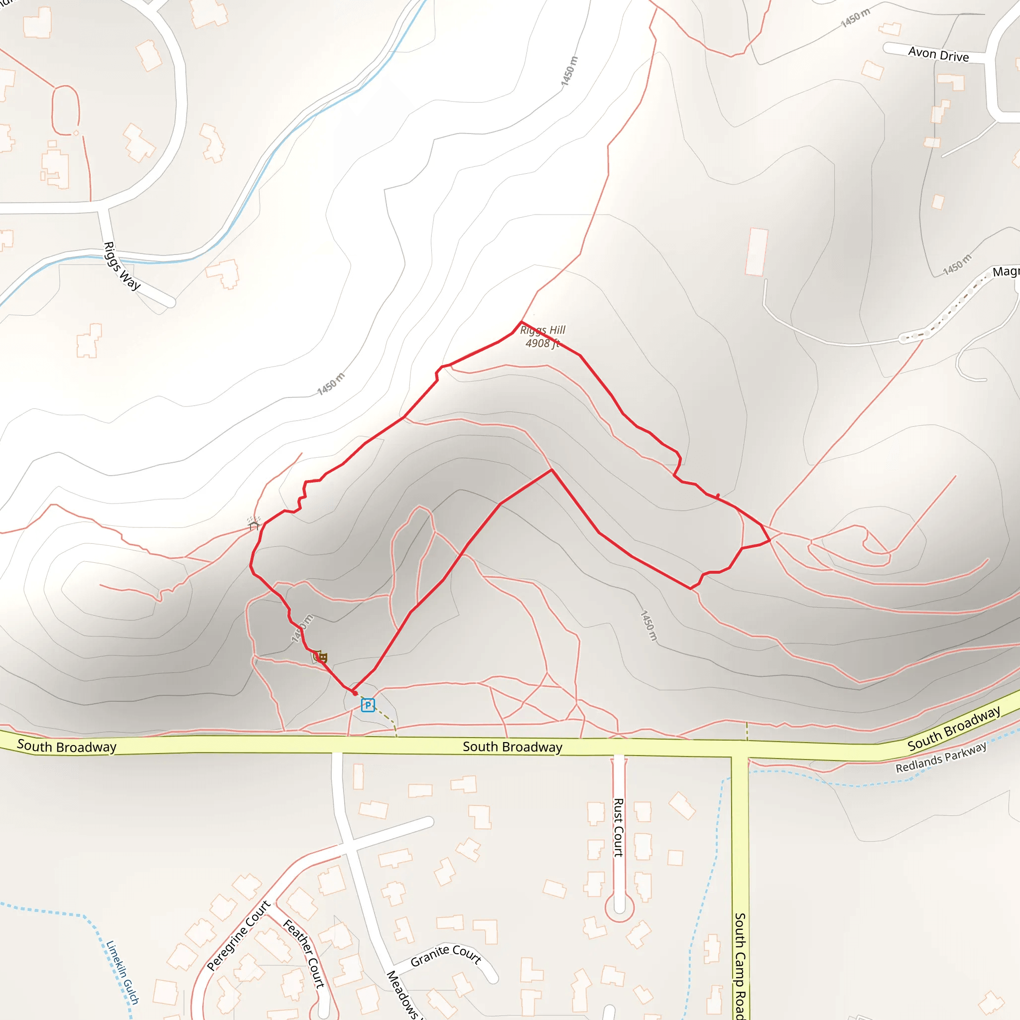Riggs Hill Loop mobile static map