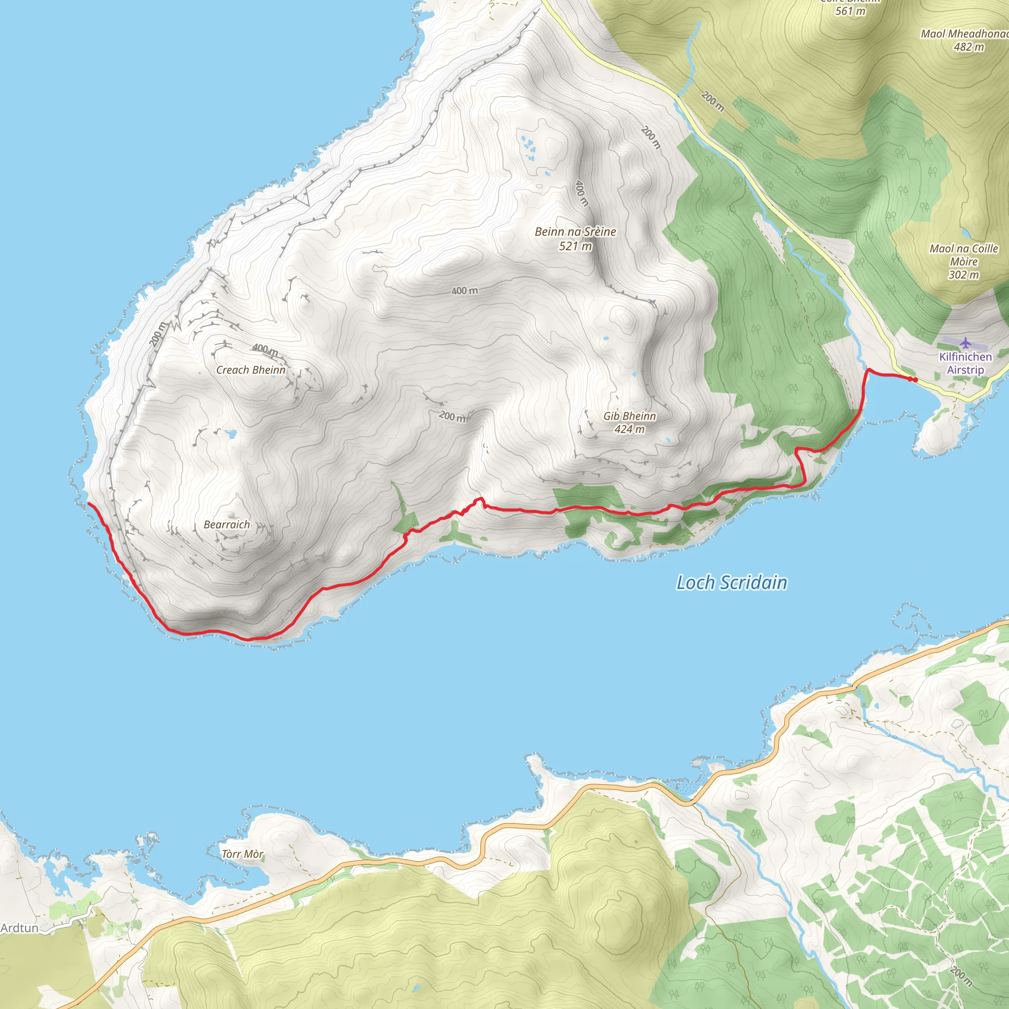 Fossil Tree via Ardmeanach Peninsula Walk mobile static map