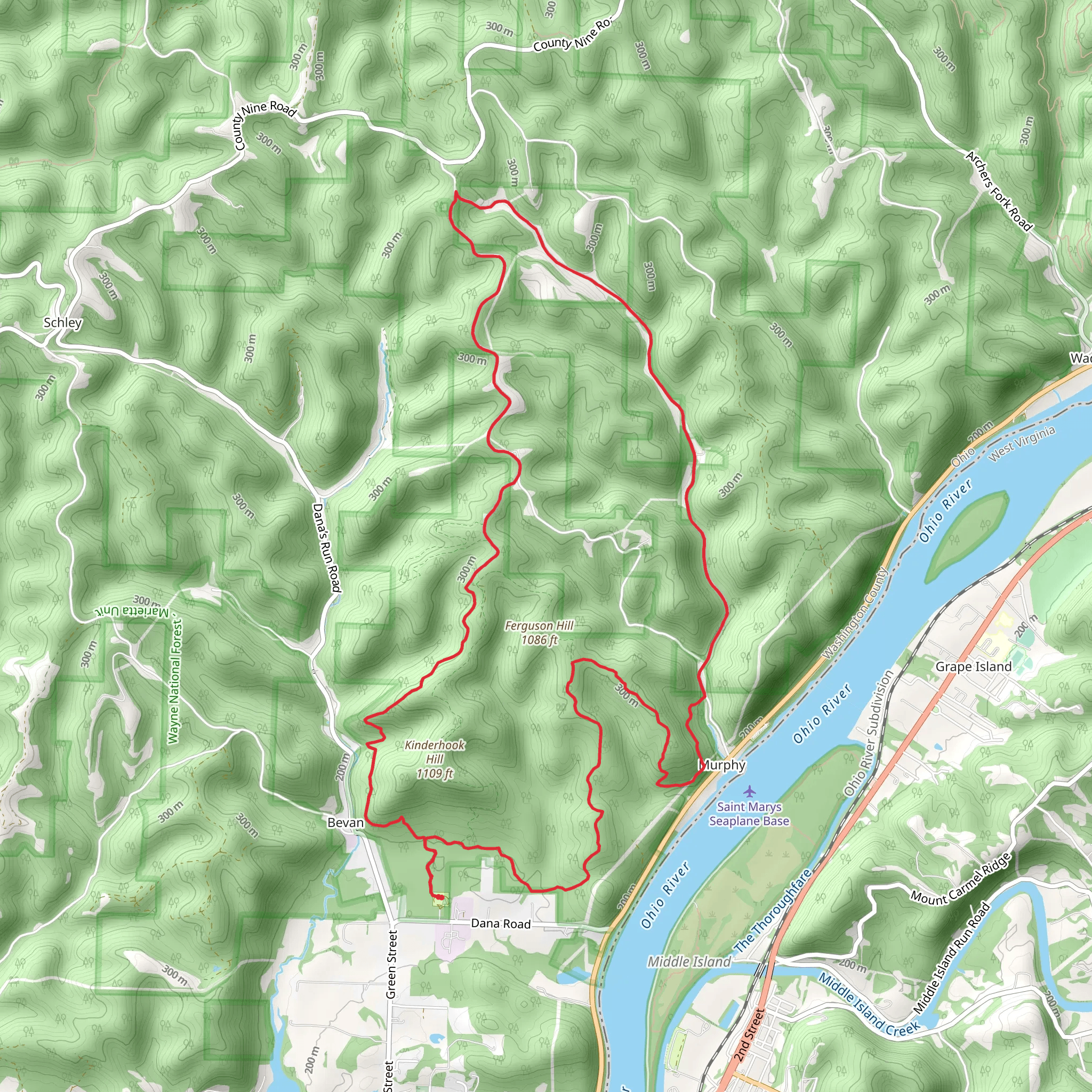 Kinderhook Horse Long Loop Trail mobile static map