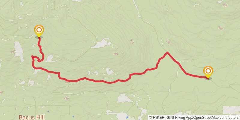 Pacific Northwest Trail stage 38 Map