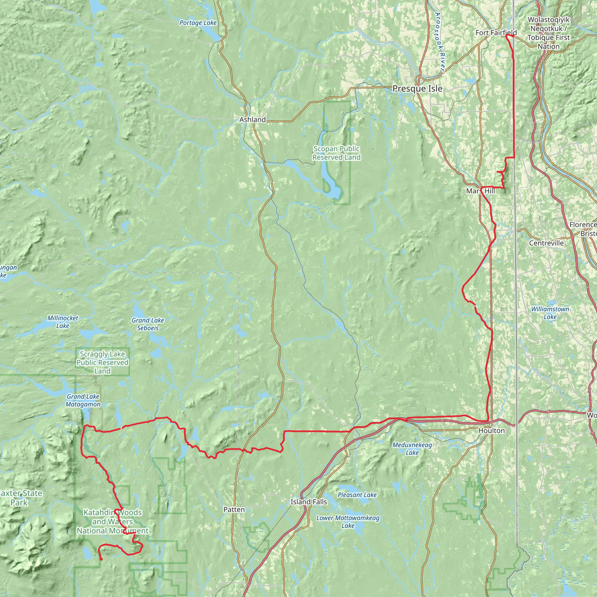 International Appalachian Trail - Maine mobile static map