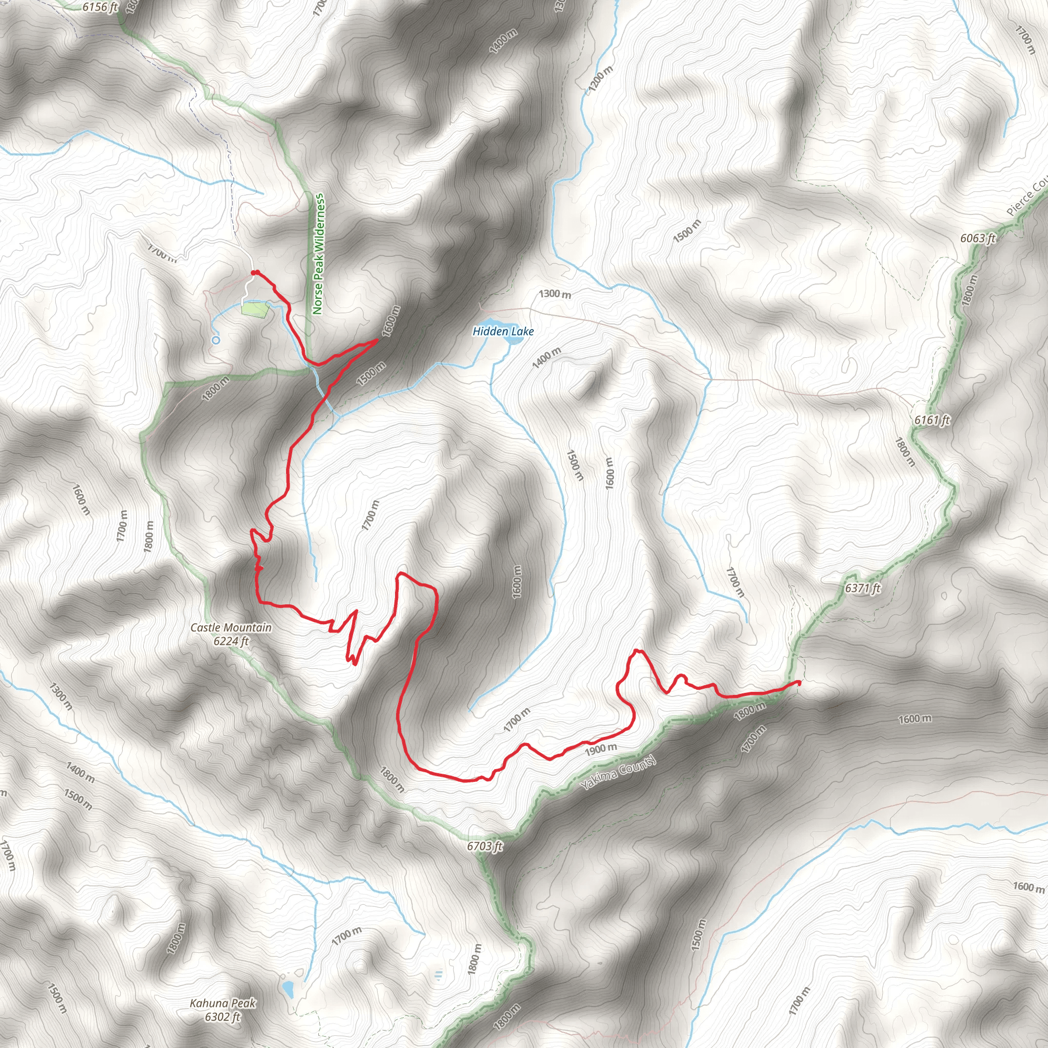 Castle Mountain Trail mobile static map