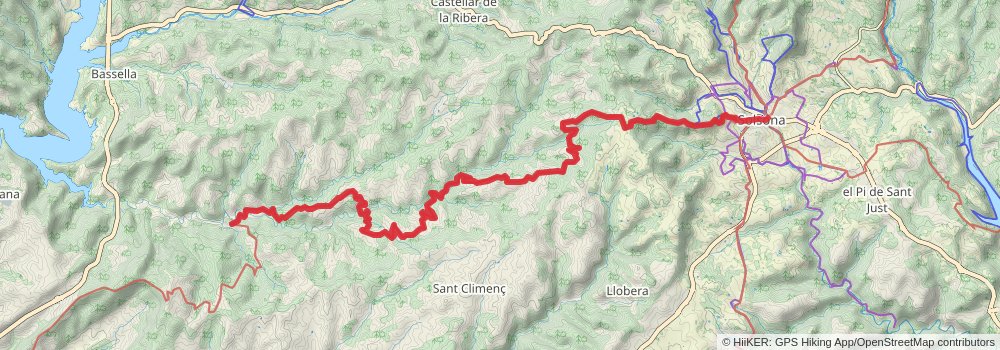GR 3 Central Path of Catalonia stage 39 Map