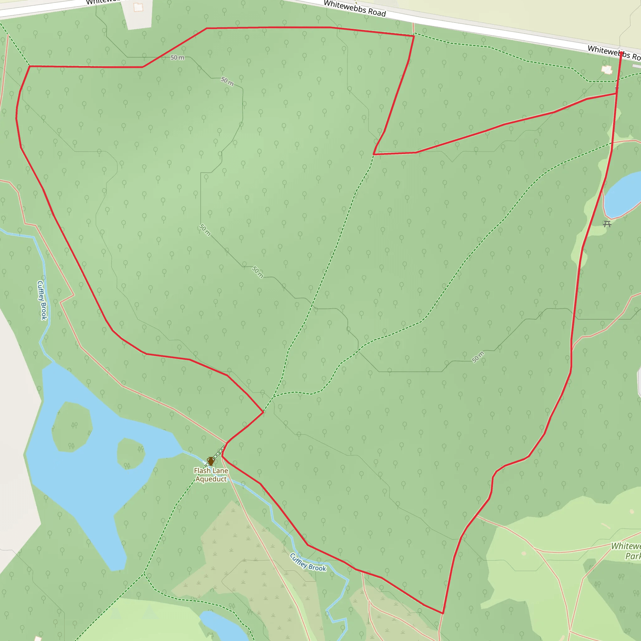 Whitewebbs Park mobile static map