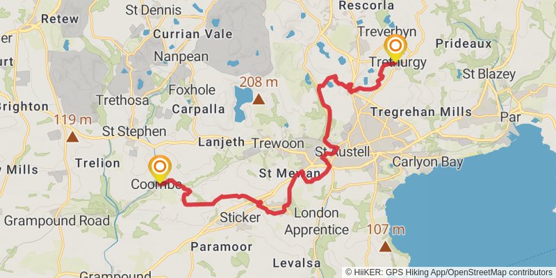 Mary Michael Pilgrims Way stage 7 Map