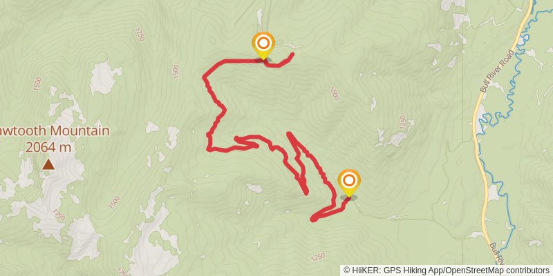 West Fork Dry Creek Trail Out and Back stage 2 Map