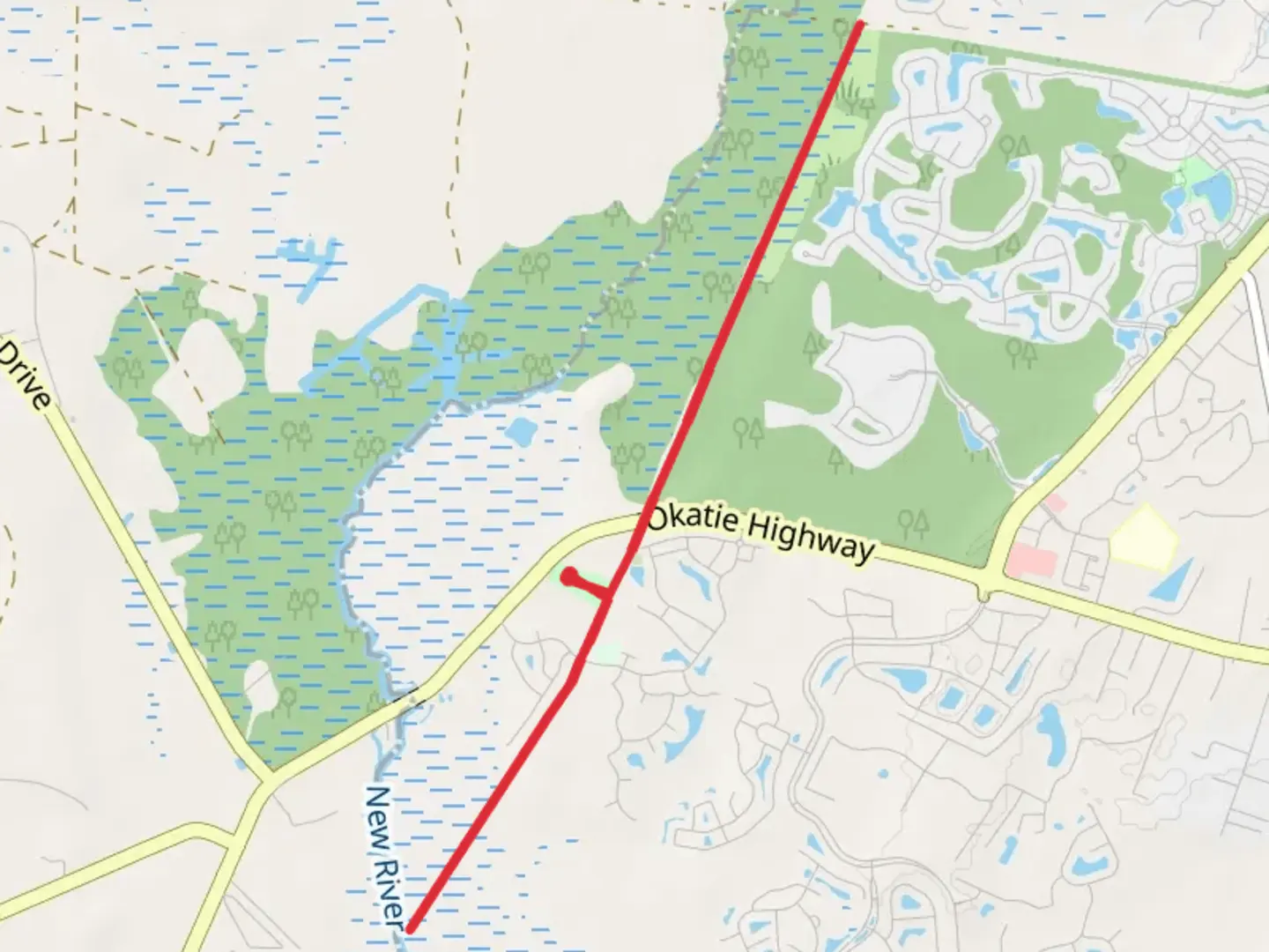 An image depicting the trail New River Linear Trail and its surrounding area.