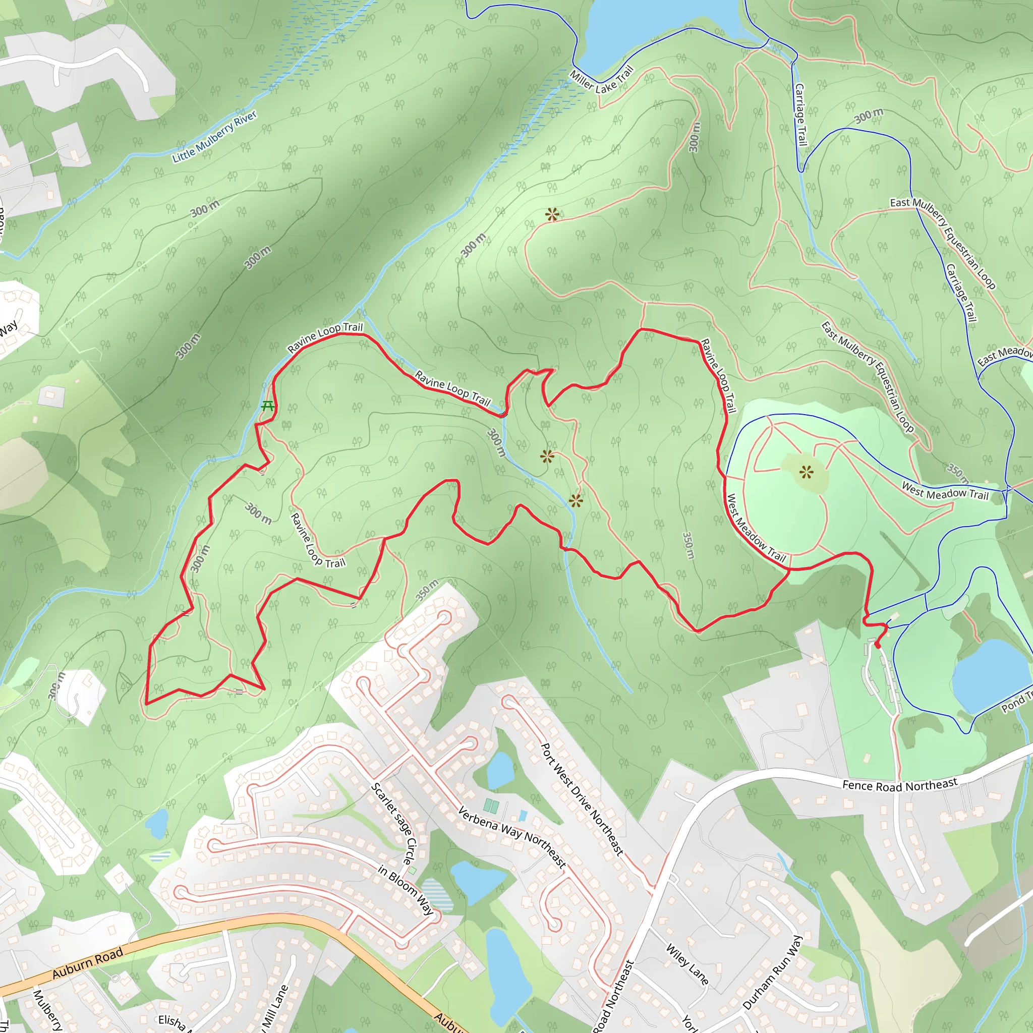 Ravine and West Meadow Loop Trail mobile static map