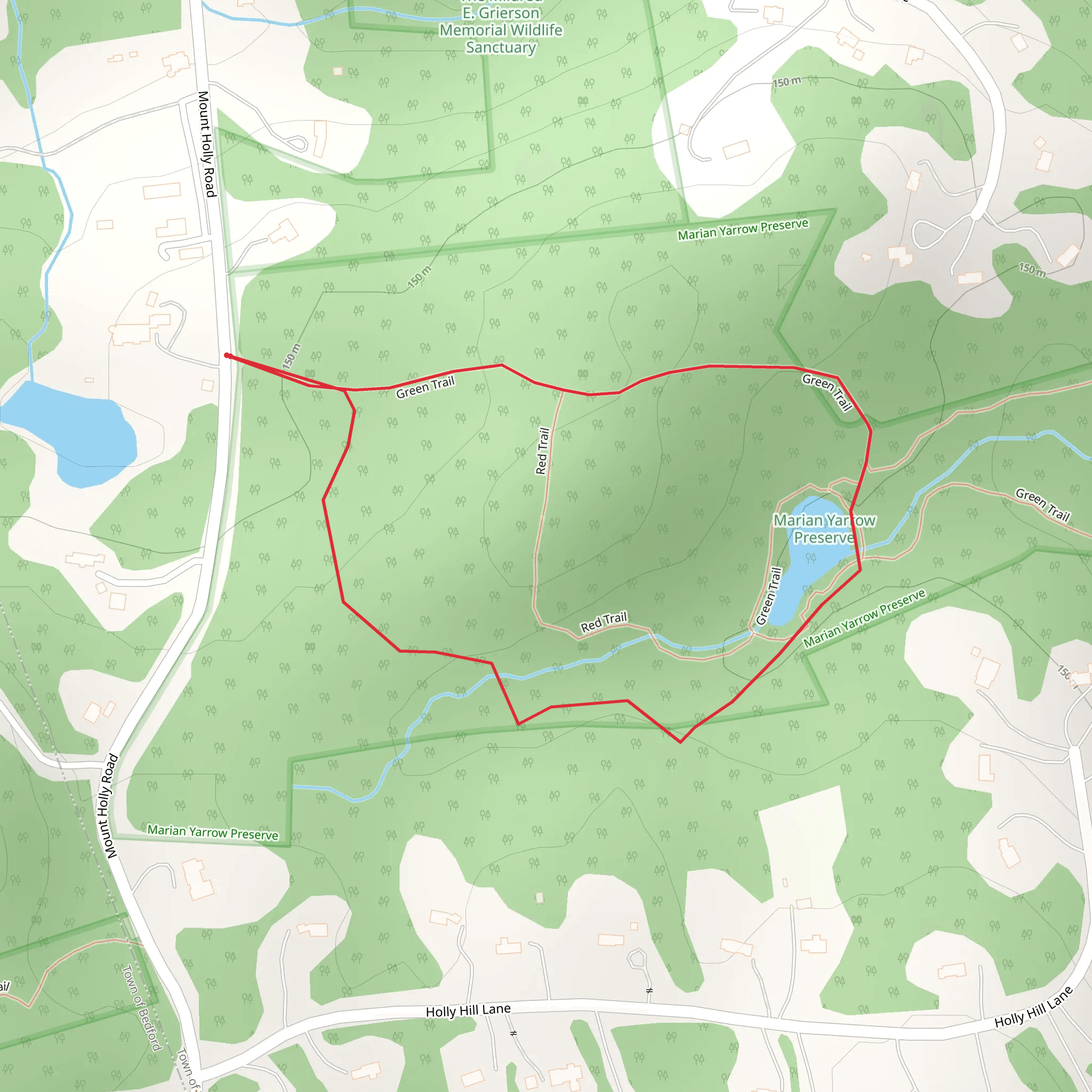 Nature Trail from Holly Road mobile static map