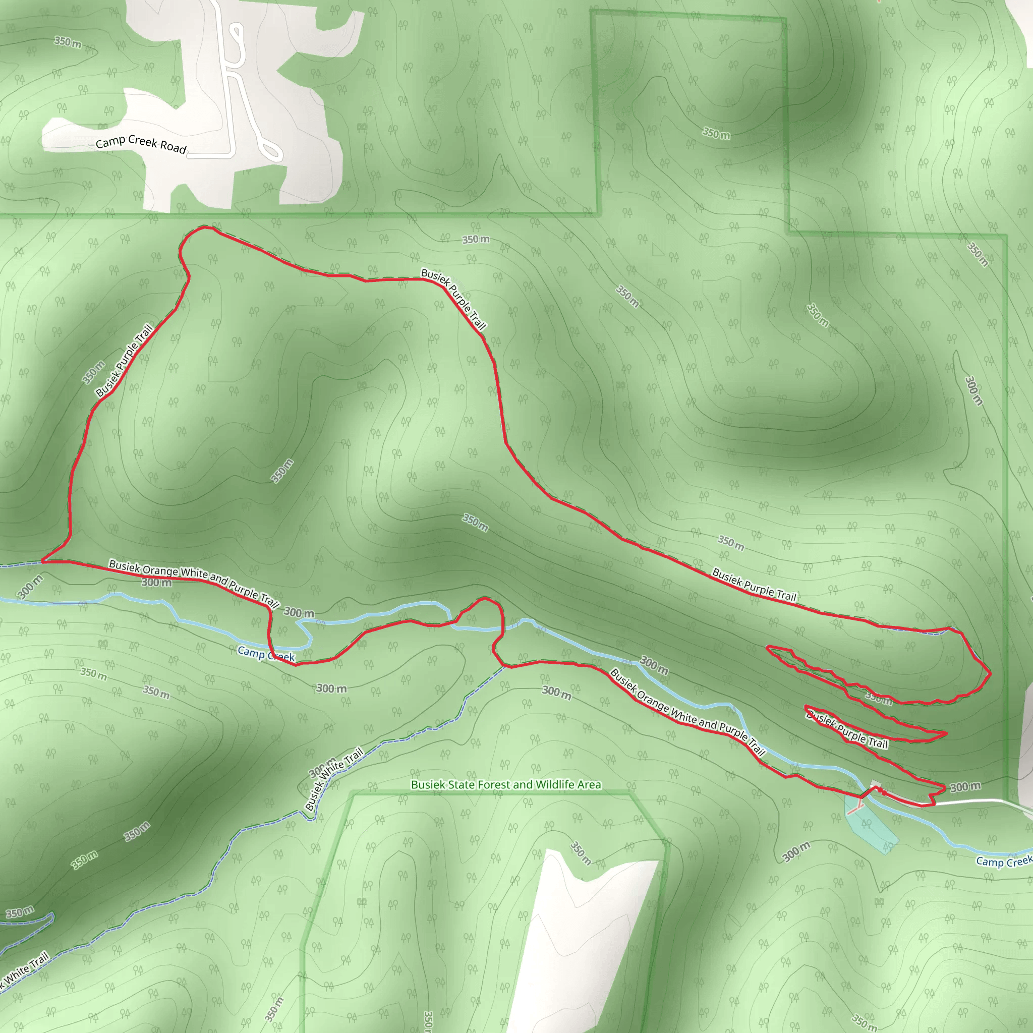 Busiek Purple Loop Trail mobile static map