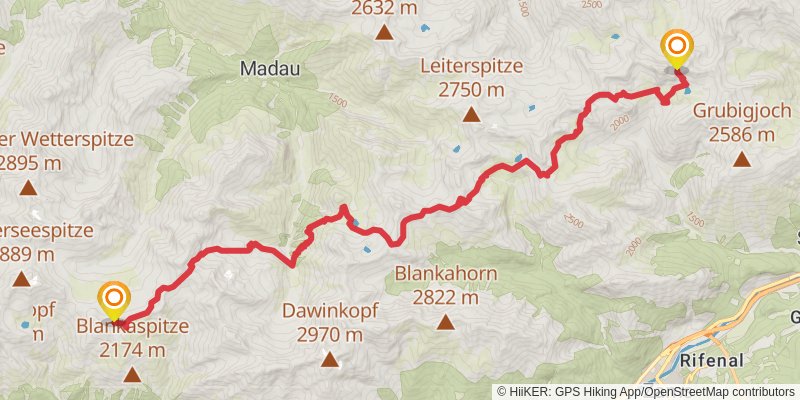 Adlerweg stage 22 Map