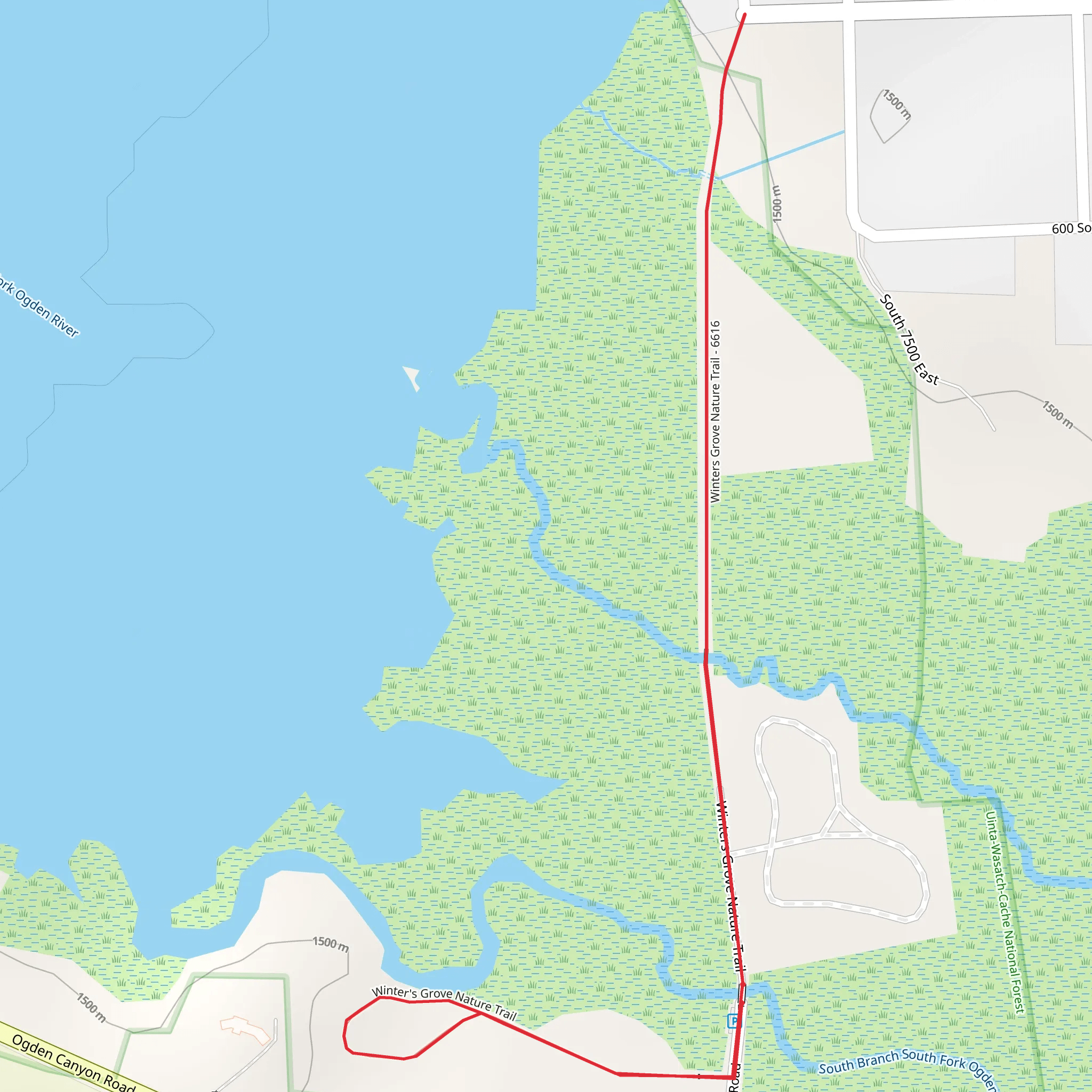 Winter's Grove Nature Trail mobile static map