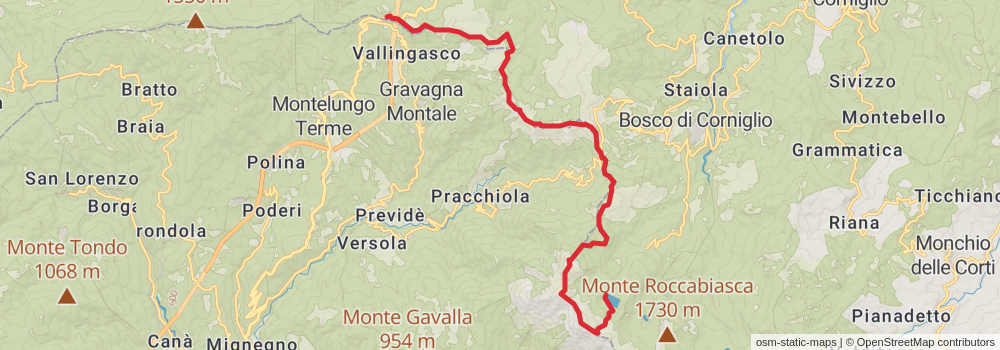 Sentiero Italia - Apennines Section stage 4 Map