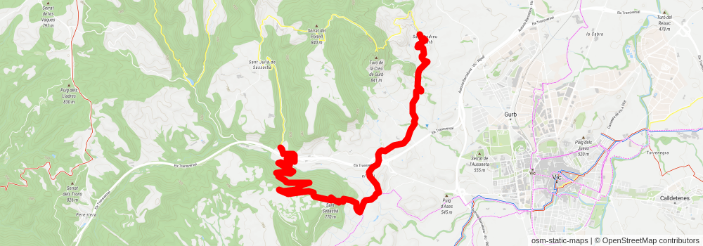 San Andres de Gurb Trail PR C 41 stage 2 Map