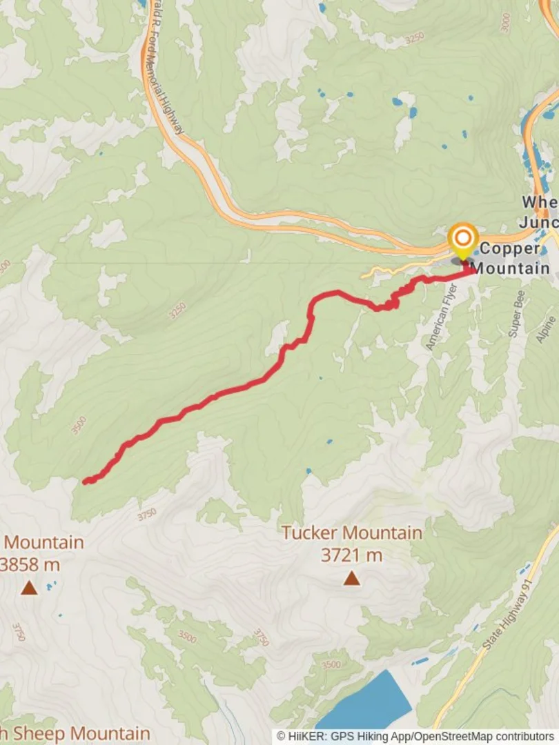 Copper Mountain Bike Park Trail Map Guller Creek Trail Summit