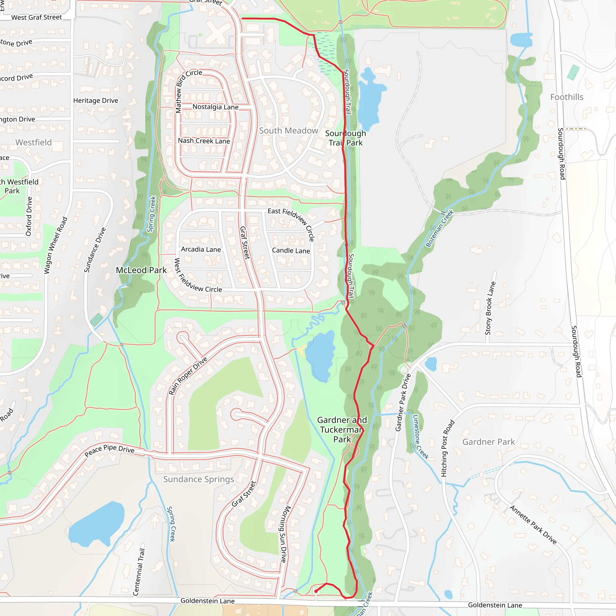 Sourdough Trail mobile static map