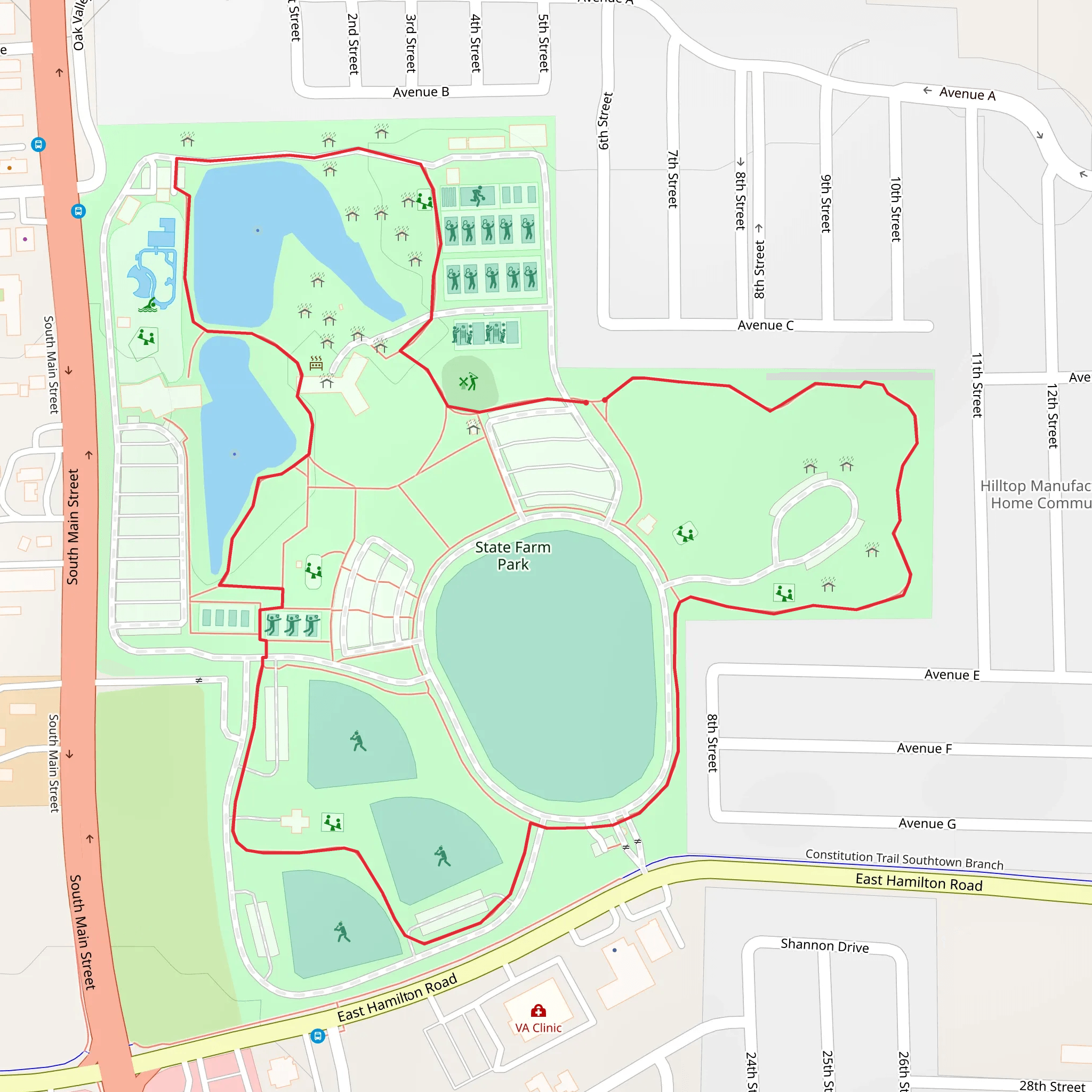 State Farm Park Loop mobile static map