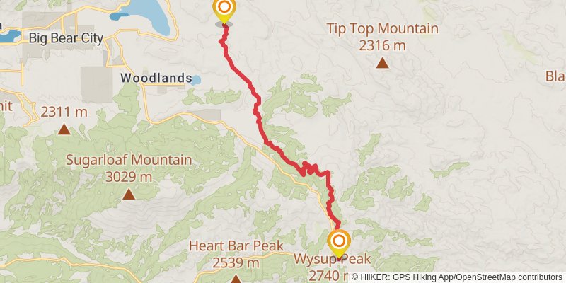 Pacific Crest Trail - Southern California stage 24 Map