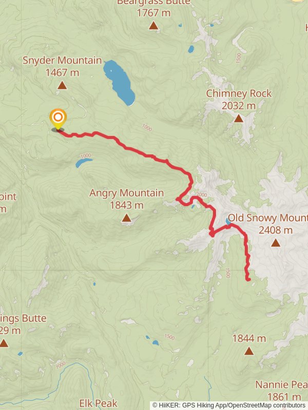 Lilly Basin Trail mobile static map