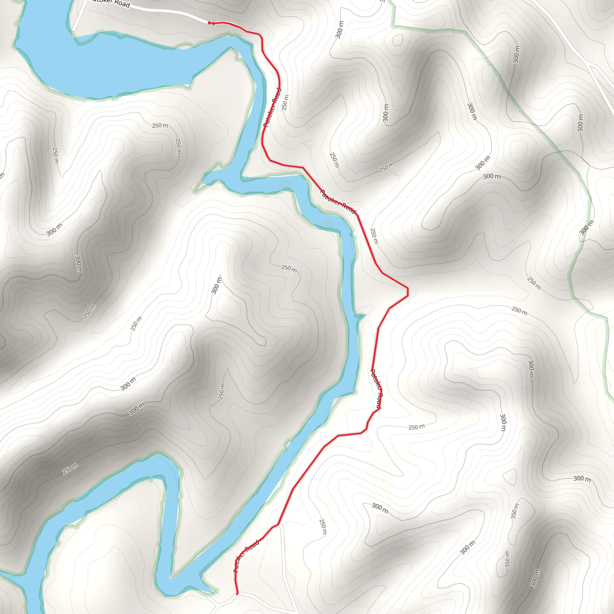 Patoker Road Walk mobile static map