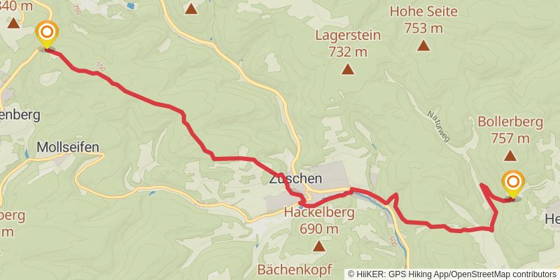 Sauerland-Höhenflug Wanderweg alt 4 Map