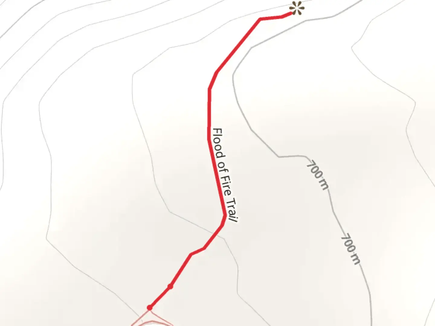 An image depicting the trail Flood of Fire Trail and its surrounding area.