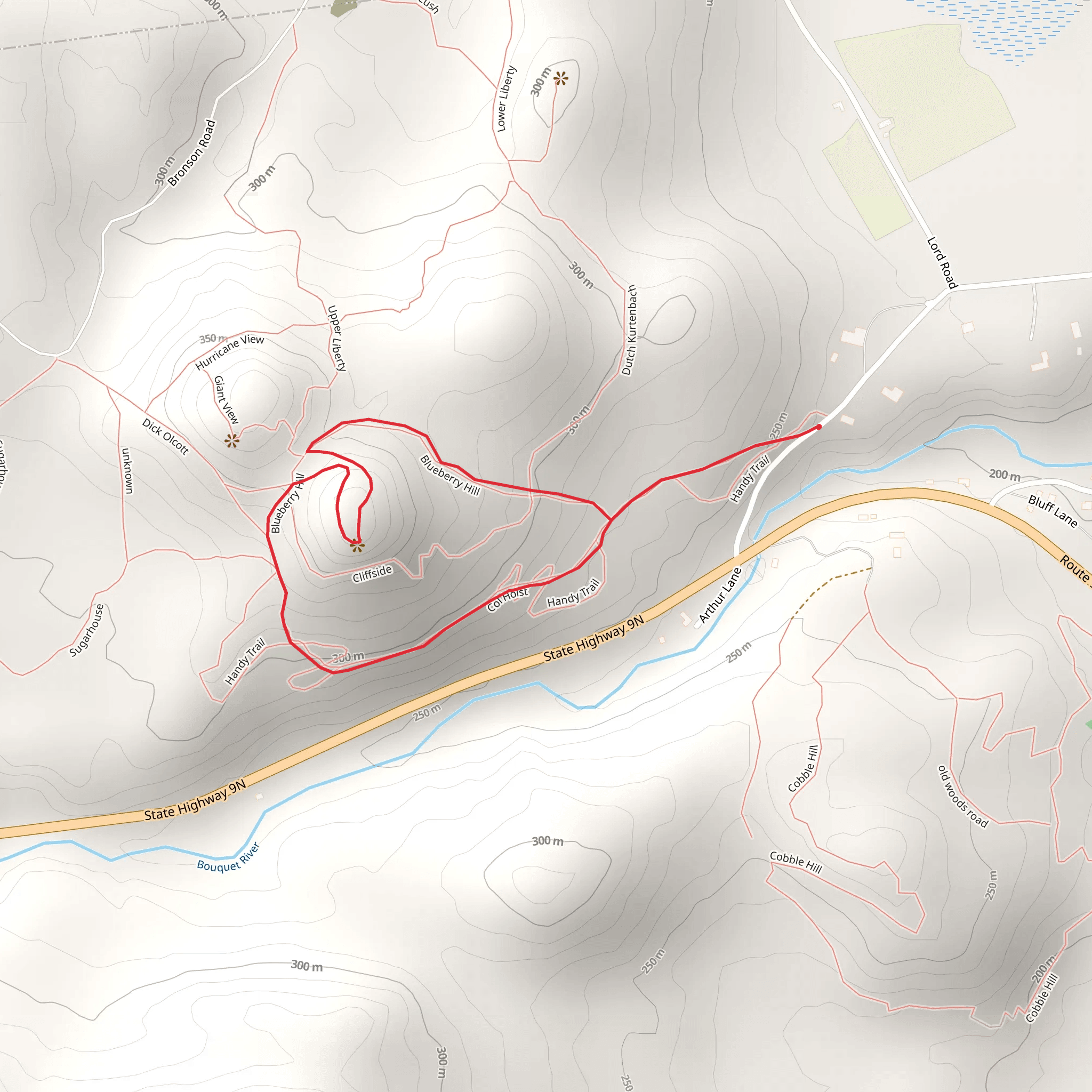 Col Holst and Blueberry Hill Loop mobile static map