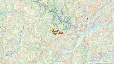 An image depicting the trail Rockburn, Nacho and Nu Loop Trail and its surrounding area.