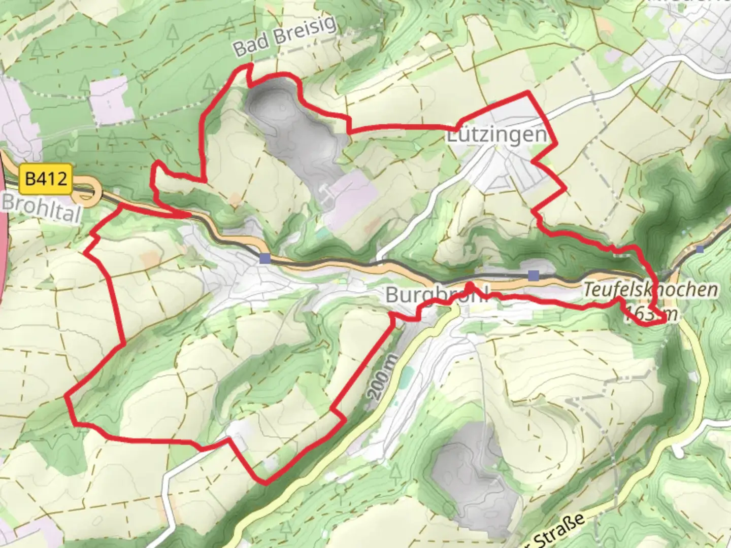 An image depicting the trail Vulkan- und Panoramaweg Loop and its surrounding area.