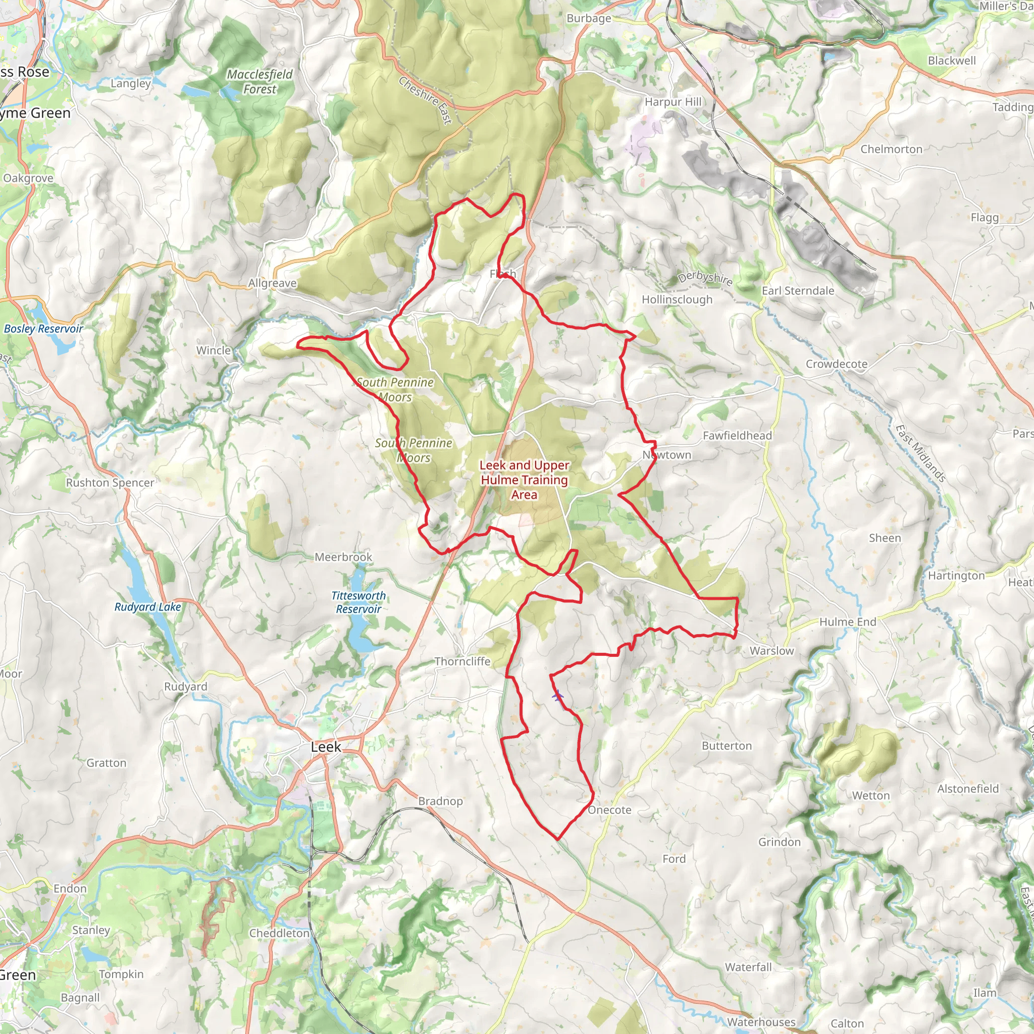 Gritstone Walk - Staffordshire mobile static map