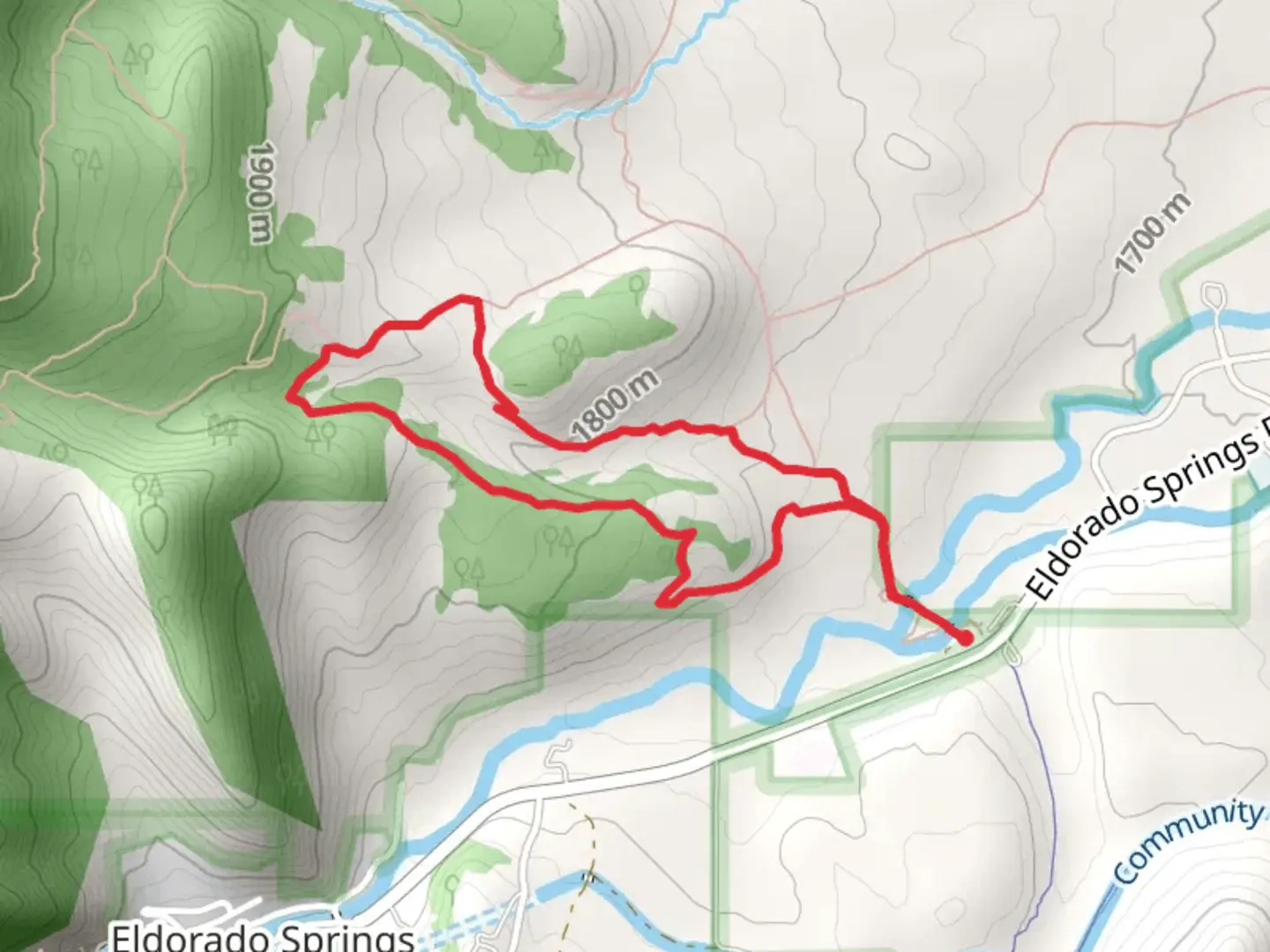 An image depicting the trail Towhee and Homestead Loop Trail and its surrounding area.