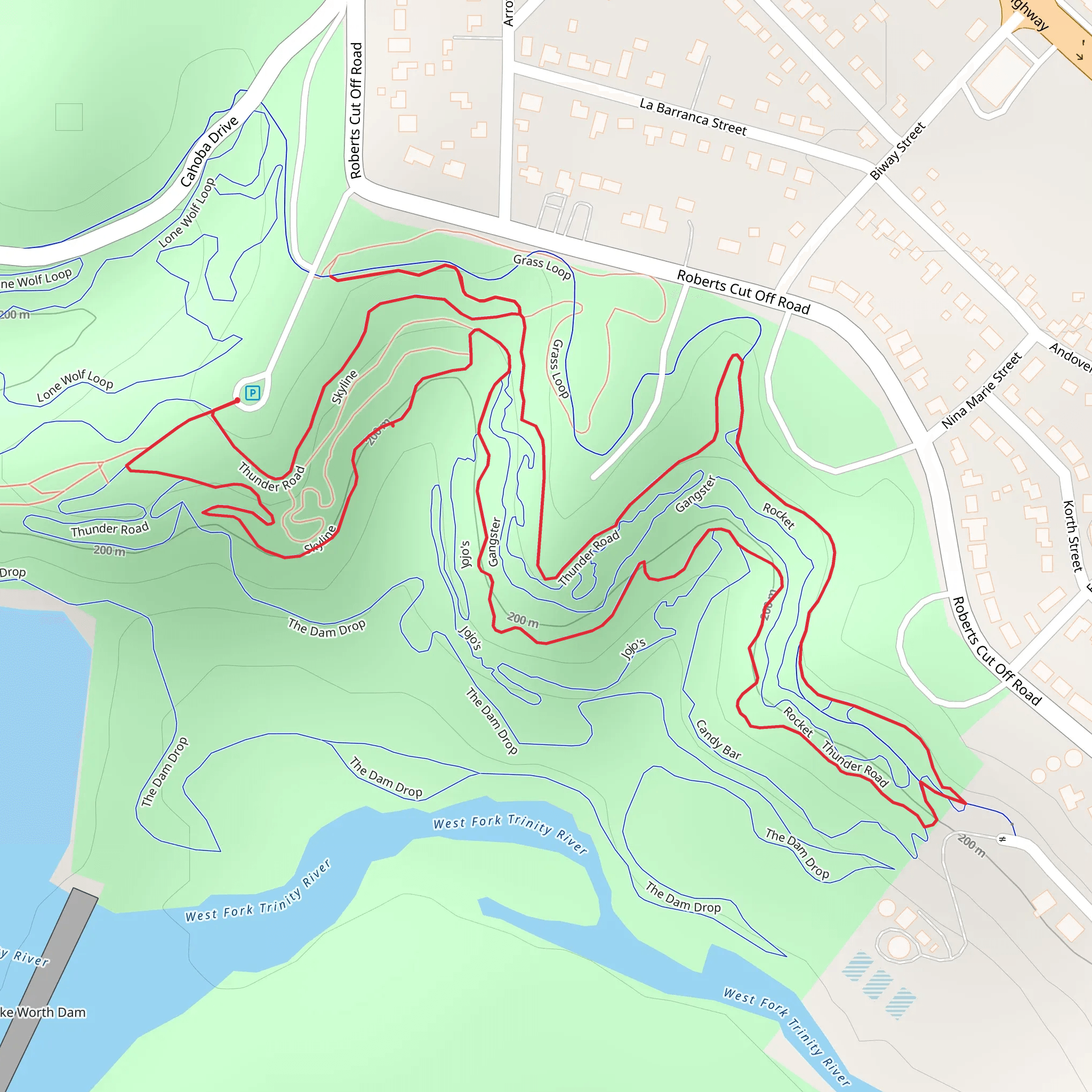 Thunder Road Loop mobile static map