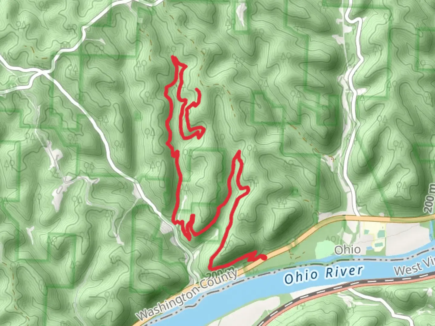 An image depicting the trail Scenic River Green Wood Loop Trail and its surrounding area.