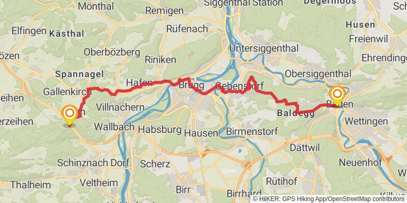 Jura Crest Trail stage 2 Map