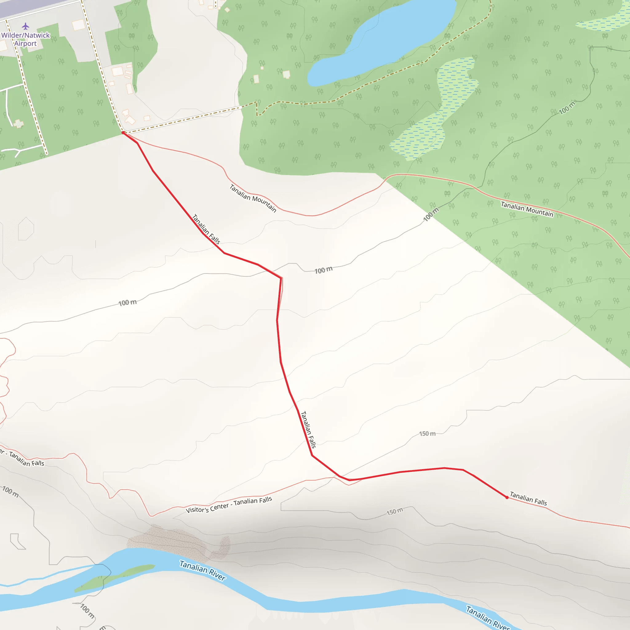 Kontrashibuna Lake and Tanalian Falls Trail mobile static map