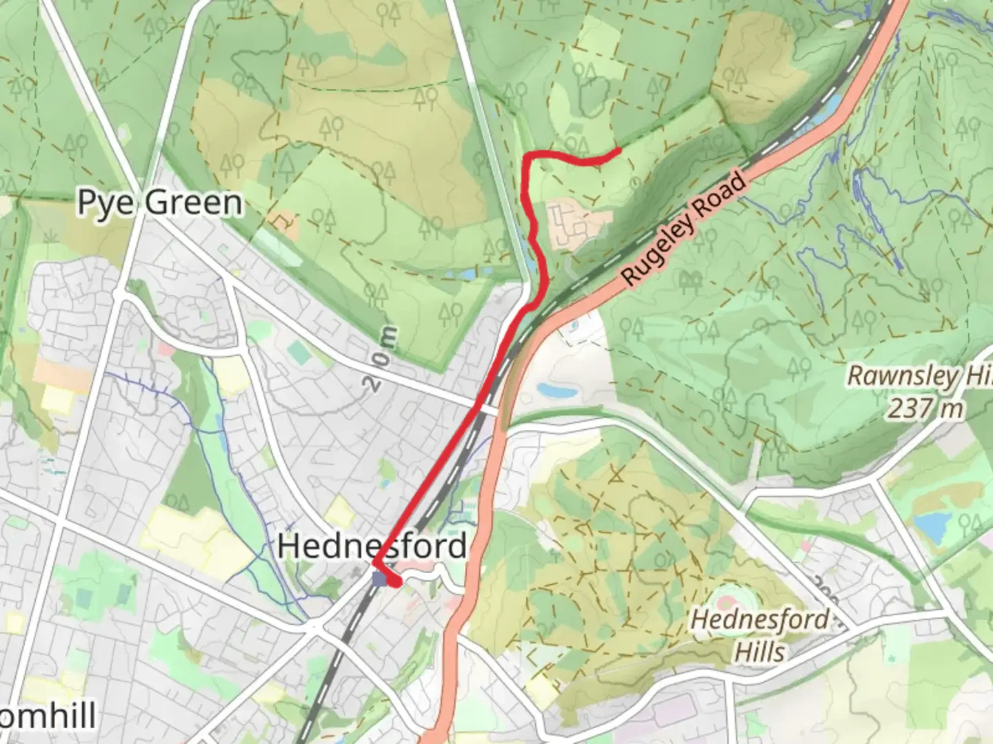 An image depicting the trail Cross Chase Walk Out and Walk and its surrounding area.