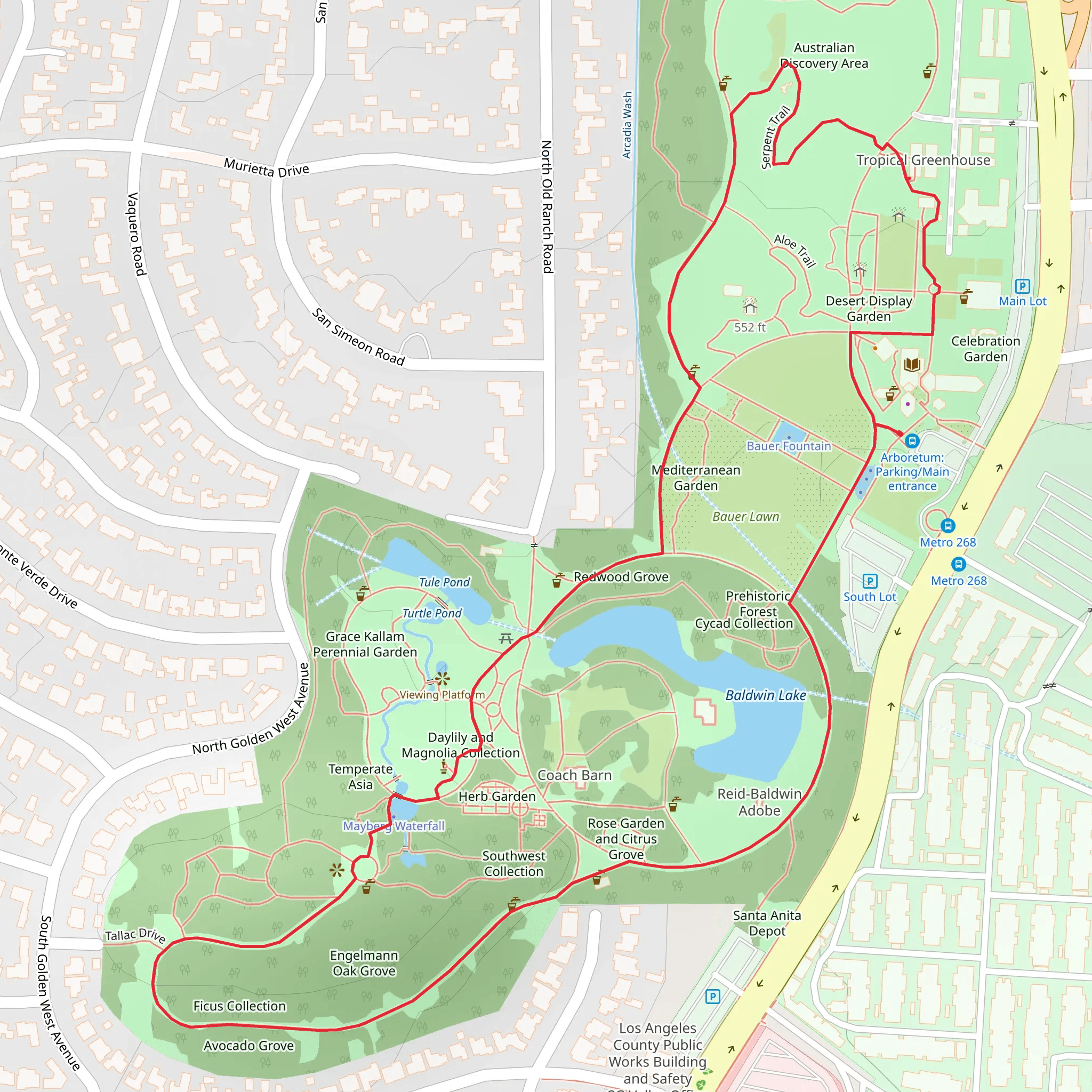 Baldwin Lake Loop mobile static map