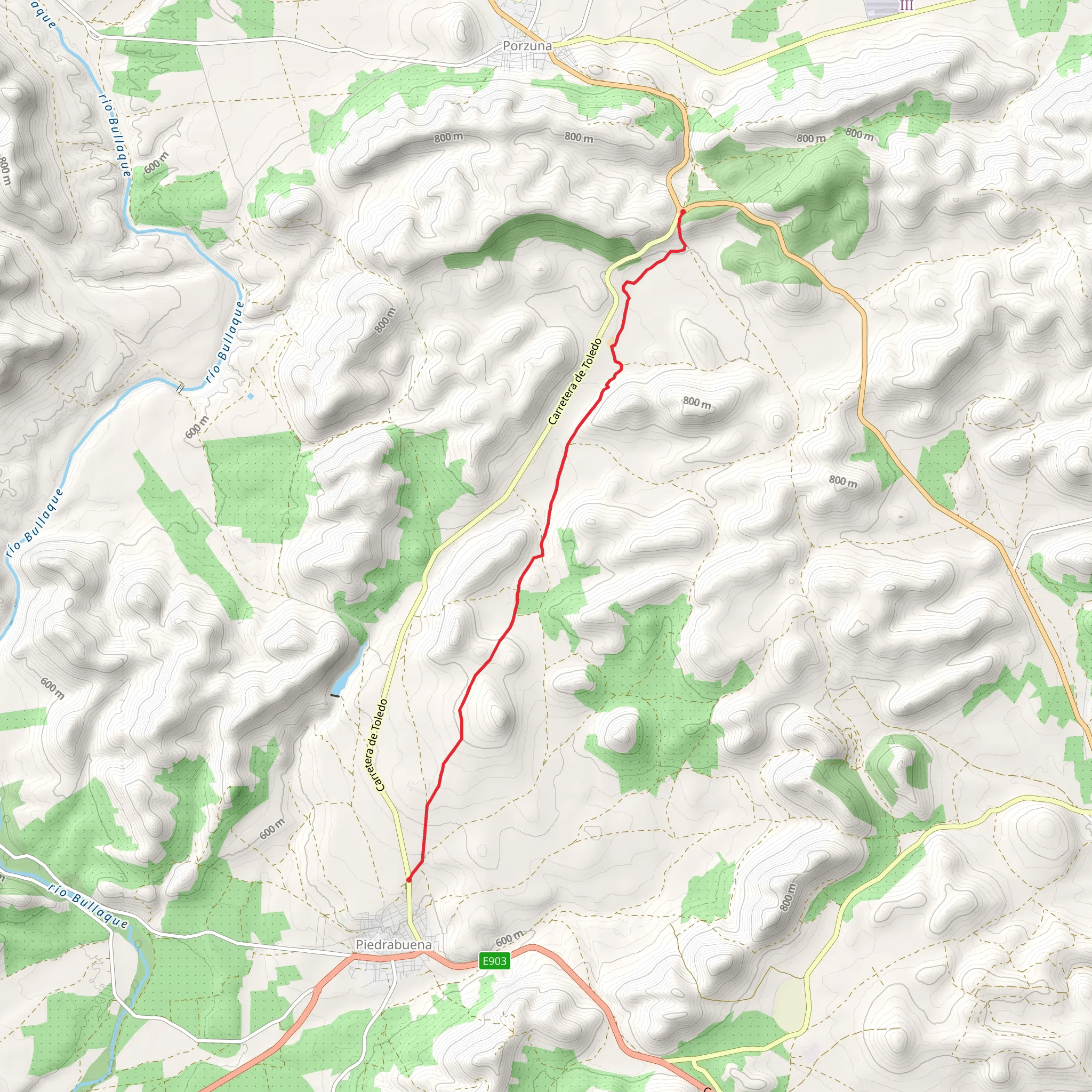 Piedrabuena- Puerto de los Majales PR CR 40 mobile static map