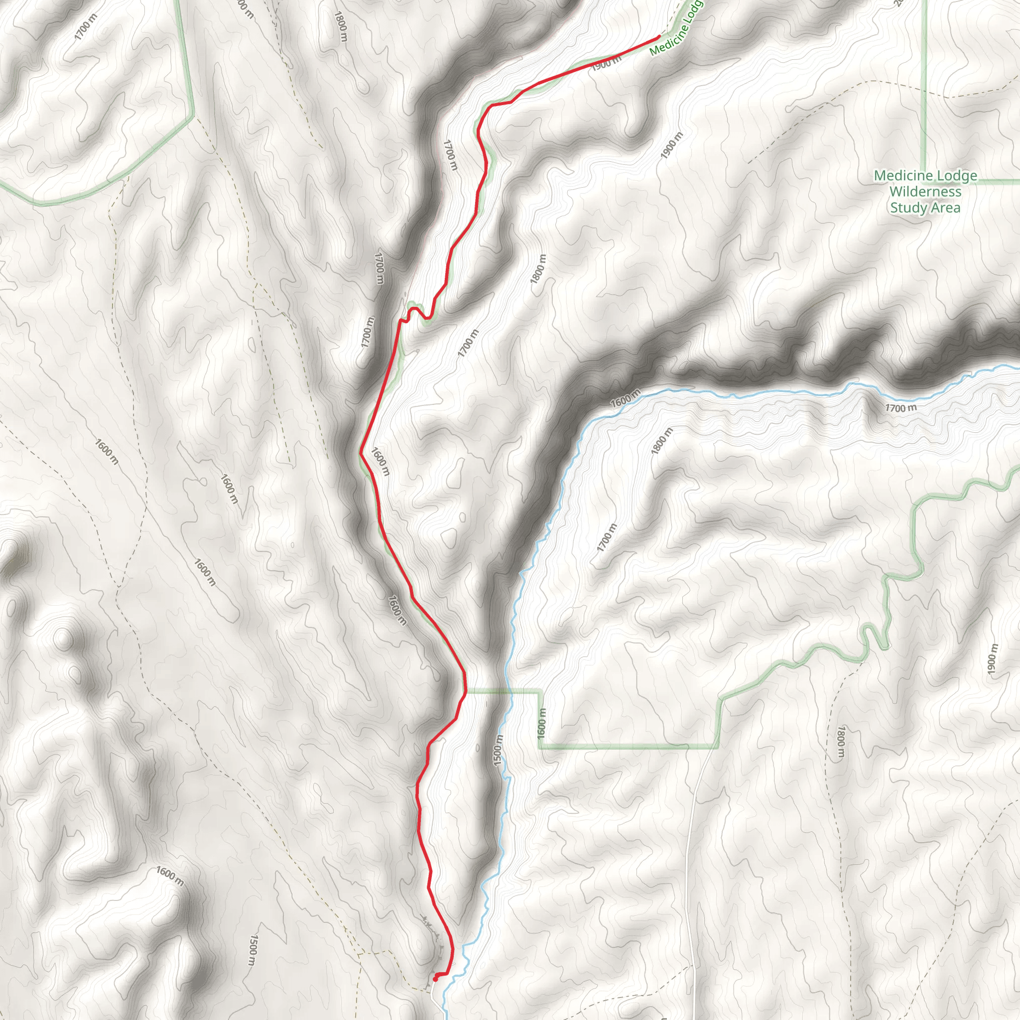 Dry Medicine Lodge Creek mobile static map